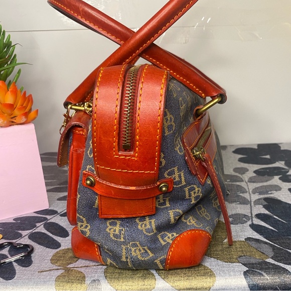 Vintage Dooney Satchel Denim With Matching Wallet - Picture 5 of 11